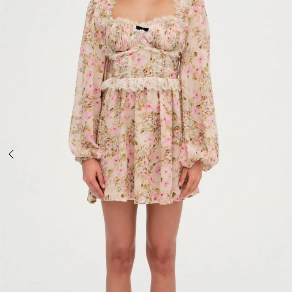 Emmaline babydoll Floral Lace-Trimmed bones bustier Dress - Picture 1 of 5